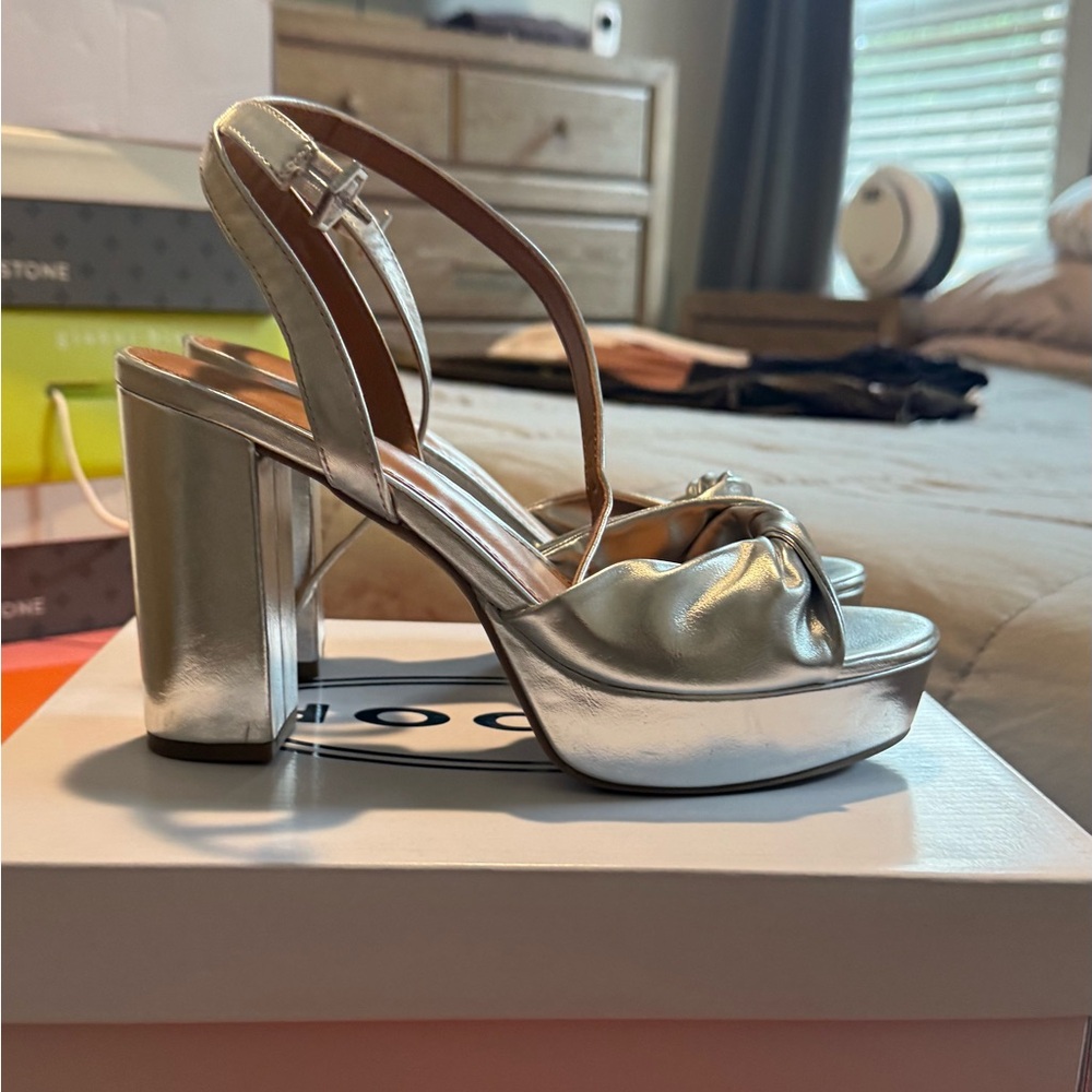Silver Platform Heels